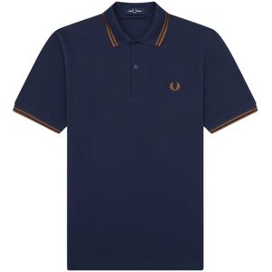 Fred Perry, Heren, Tops, Blauw, Maat: 2XS Katoen,