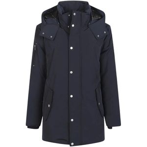 Moose Knuckles, Heren, Jassen, Blauw, Maat: S Leer,