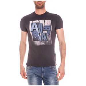 Armani Jeans, Heren, Tops, Blauw, Maat: M Katoen,