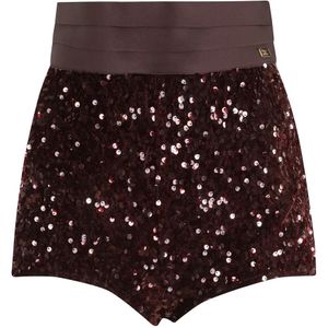 Elisabetta Franchi, Dames, Korte broeken, Rood, Maat: L Poliester,