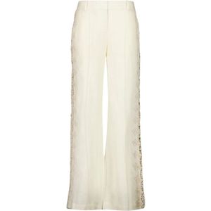 Zimmermann, Dames, Broeken, Beige, Maat: M Linnen,