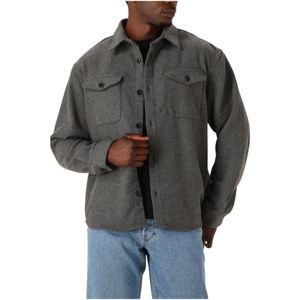 Selected Homme - Slhrlxpablo - Overshirt - Grijs - Wolmix