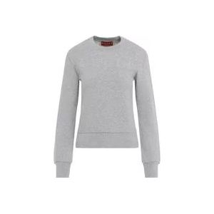 Gucci Grijs Melange Slim Sweatshirt , Gray , Dames , Maat: XS