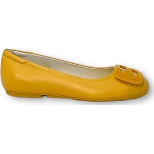 Hogan Lage Schoenen Ballerina Plaque Vernciata , Yellow , Dames , Maat: 36 1/2 EU