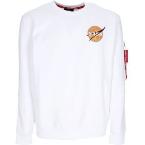 Alpha Industries, Heren, Sweatshirts & Hoodies, Wit, Maat: M Katoen,