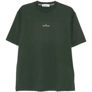 Stone Island, Heren, Tops, Groen, Maat: 2XL Katoen,