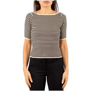 Slim fit gebreide pullover van viscosemix, model 'WASER'