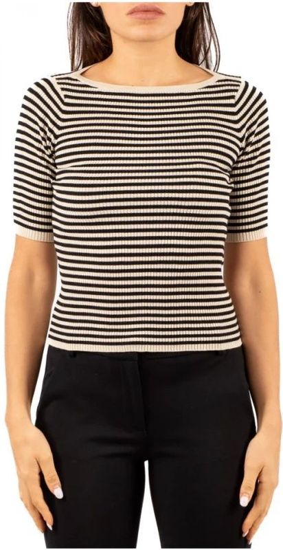 Slim fit gebreide pullover van viscosemix, model 'WASER'