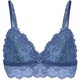 Emporio Armani Satin Lace Padded Triangle Bh