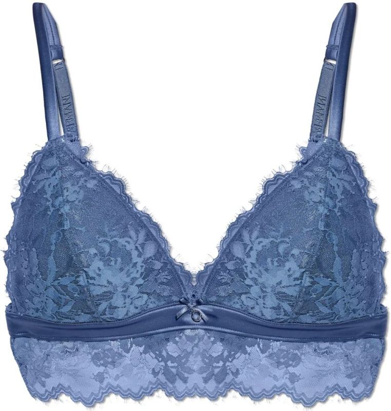 Emporio Armani Satin Lace Padded Triangle Bh