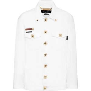 Philipp Plein, Dames, Jassen, Wit, Maat: XS Denim,