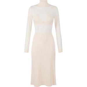 Elisabetta Franchi, Dames, Jurken, Beige, Maat: XS Wol,