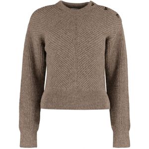 Bottega Veneta, Dames, Truien, Bruin, Maat: S Wol,