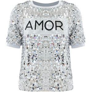 Kocca, Dames, Tops, Grijs, Maat: L Katoen,