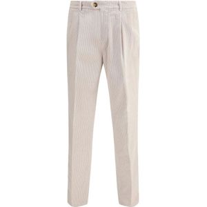 Brunello Cucinelli, Heren, Broeken, Beige, Maat: L Katoen,