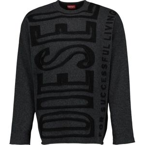 Diesel, Heren, Truien, Grijs, Maat: S Wol,