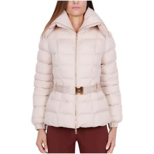 Elisabetta Franchi, Dames, Jassen, Beige, Maat: S Poliester,