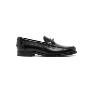 Tod's Double T Leren Loafers , Black , Heren , Maat: 40 1/2 EU