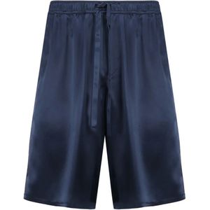 Dolce & Gabbana, Heren, Korte broeken, Blauw, Maat: M Zijde,