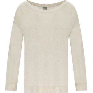 Max Mara, Dames, Truien, Beige, Maat: L Linnen,