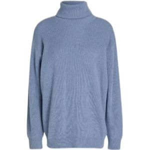 Brunello Cucinelli, Dames, Truien, Blauw, Maat: 2XL Kasjmier,