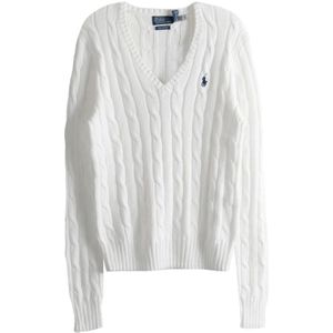 Ralph Lauren, Dames, Truien, Wit, Maat: M Katoen,