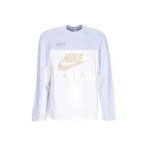 Nike Crew Football T-Shirt Grijs/Wit/Vivid Sulfur , White , Heren , Maat: L