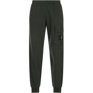 Stone Island, Heren, Broeken, Groen, Maat: S Katoen,
