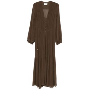 Marant étoile, Dames, Jurken, Bruin, Maat: XS Viscose,