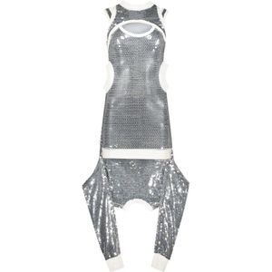 Jeremy Scott, Dames, Jurken, Grijs, Maat: XS Katoen,