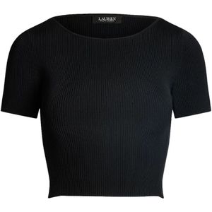 Ralph Lauren, Dames, Tops, Zwart, Maat: L