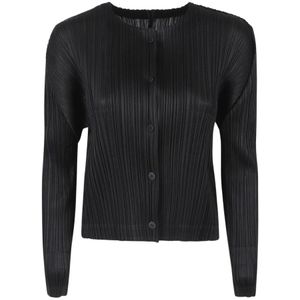 Issey Miyake, Dames, Truien, Zwart, Maat: 2XL