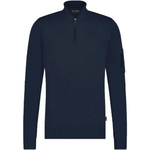 Saint Steve, Heren, Truien, Blauw, Maat: S Katoen,