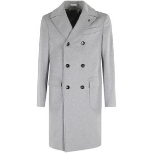 Breras, Heren, Mantels, Grijs, Maat: XL Wol,