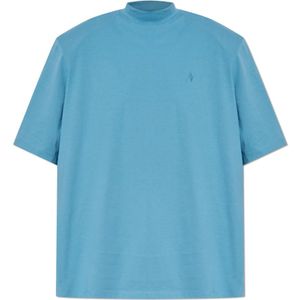 The Attico, Dames, Tops, Blauw, Maat: 3XS Katoen,