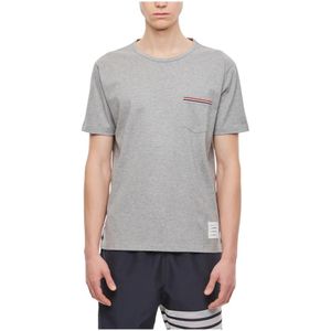 Thom Browne, Heren, Tops, Grijs, Maat: M Katoen,