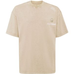 Plein Sport, Heren, Tops, Beige, Maat: XS Katoen,