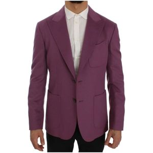 Dolce & Gabbana, Heren, Jassen, Paars, Maat: XS Kasjmier,