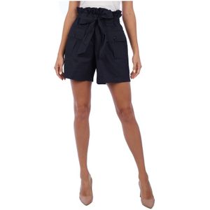 Emporio Armani, Dames, Korte broeken, Blauw, Maat: L Katoen,