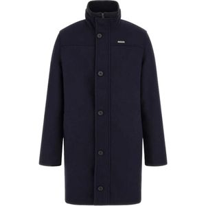 Guess, Heren, Mantels, Zwart, Maat: S Wol,