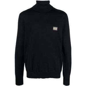 Dolce & Gabbana, Heren, Truien, Blauw, Maat: M Wol,