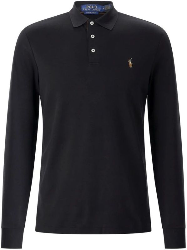 Polo Ralph Lauren - Polo Shirt - Zwart - Katoen - Lange Mouwen