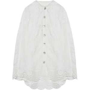 Farm Rio, Dames, Blouses & Shirts, Wit, Maat: M