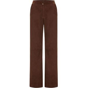 Bigardini, Dames, Broeken, Bruin, Maat: S Leer,