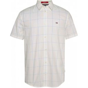 Tommy Jeans, Heren, Overhemden, Wit, Maat: S Synthetisch,