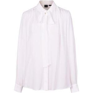 Pinko, Dames, Blouses & Shirts, Wit, Maat: S Zijde,
