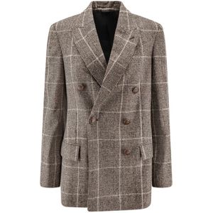 Brunello Cucinelli, Dames, Jassen, Bruin, Maat: M Zijde,