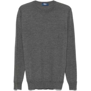 Fedeli, Heren, Truien, Grijs, Maat: 3XL Zijde,