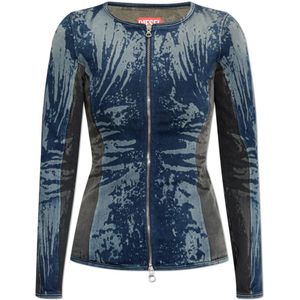 Diesel, Dames, Jassen, Blauw, Maat: L Denim,