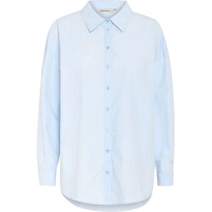My Essential Wardrobe - Cashmere Blue Boxy Shirt Blouse - Blauw - Dames